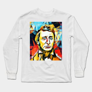 Henry David Thoreau Abstract Portrait | Henry David Thoreau Abstract 15 Long Sleeve T-Shirt